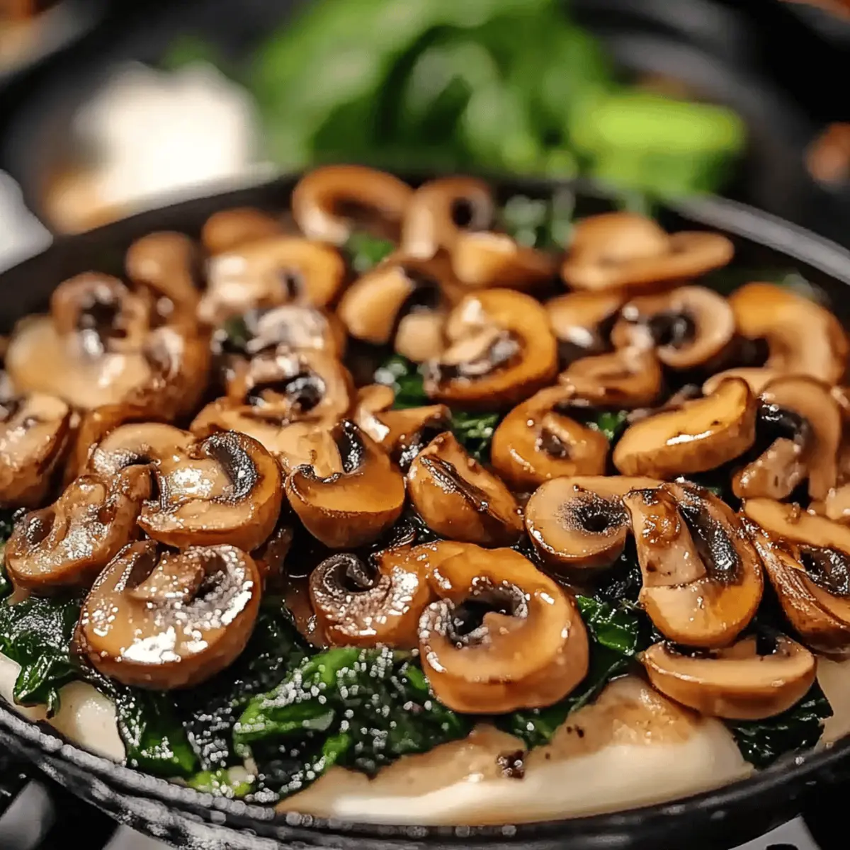 Sauteed Mushrooms with Spinach