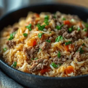 Dirty Rice with Ground Beef
