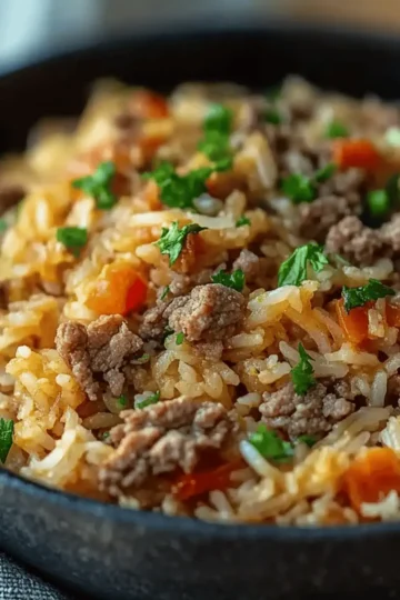 Dirty Rice with Ground Beef