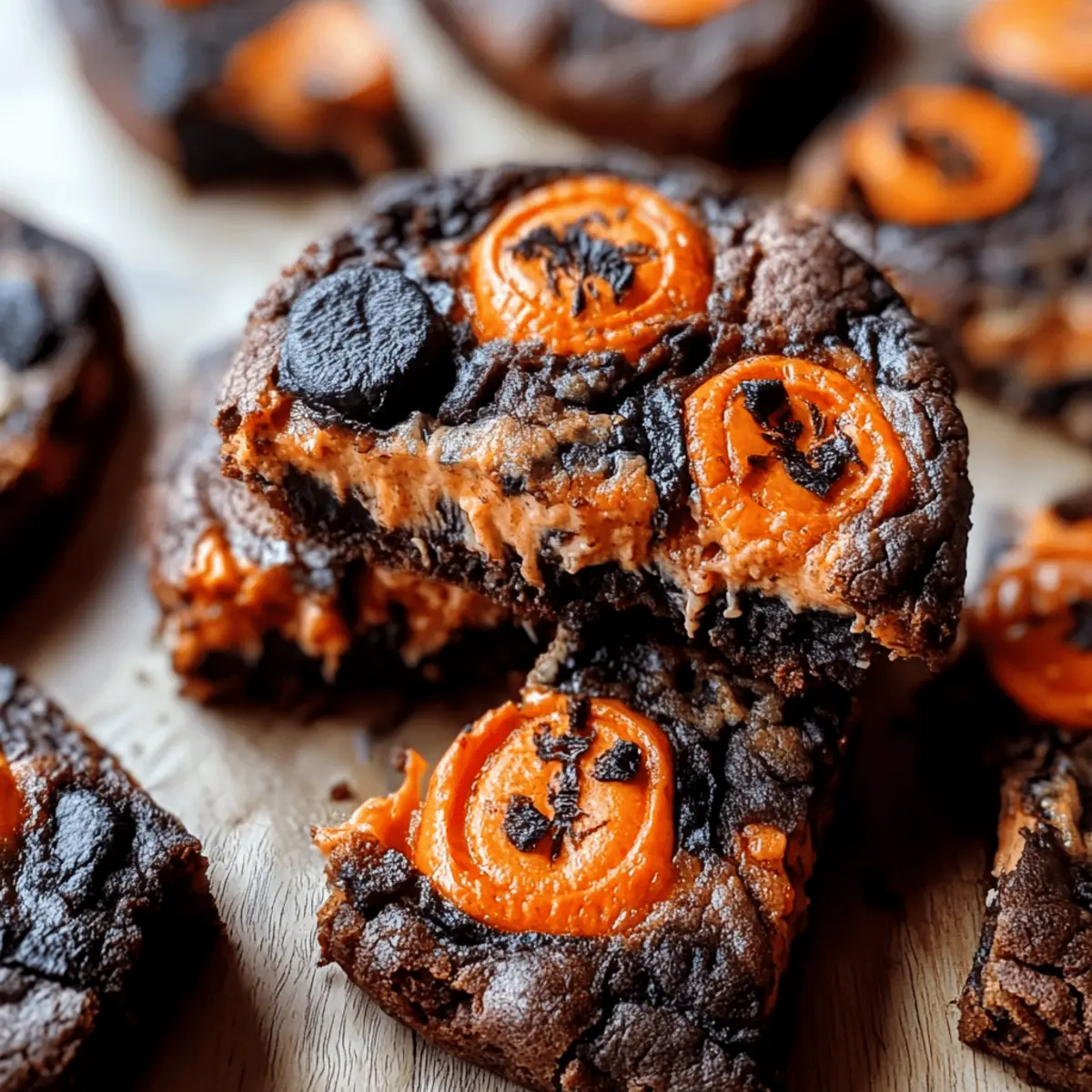 Halloween Oreo Cookie Brownies