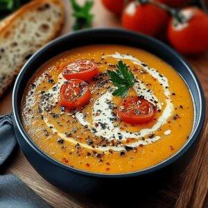 Creamy Roasted Garlic Tomato Soup