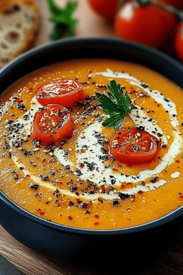 Creamy Roasted Garlic Tomato Soup