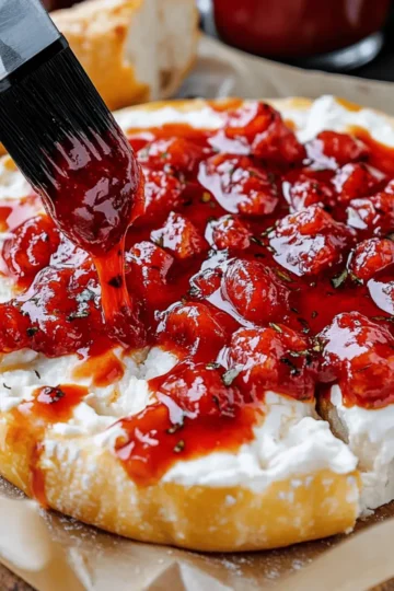 Halloween Bloody Baked Brie