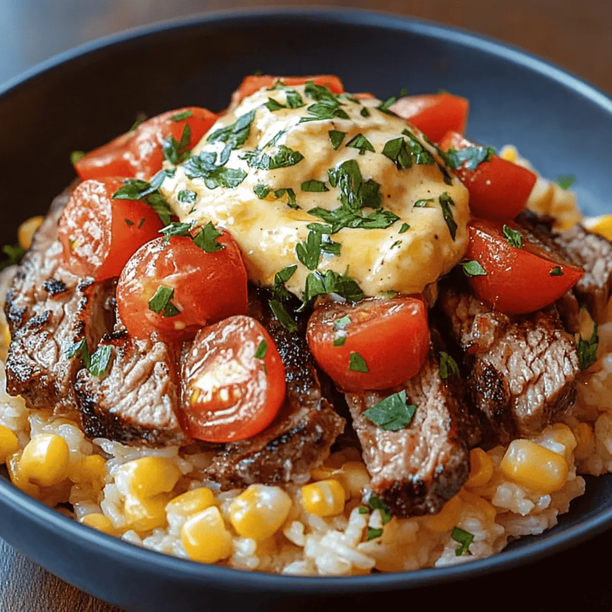 Steak Queso Rice