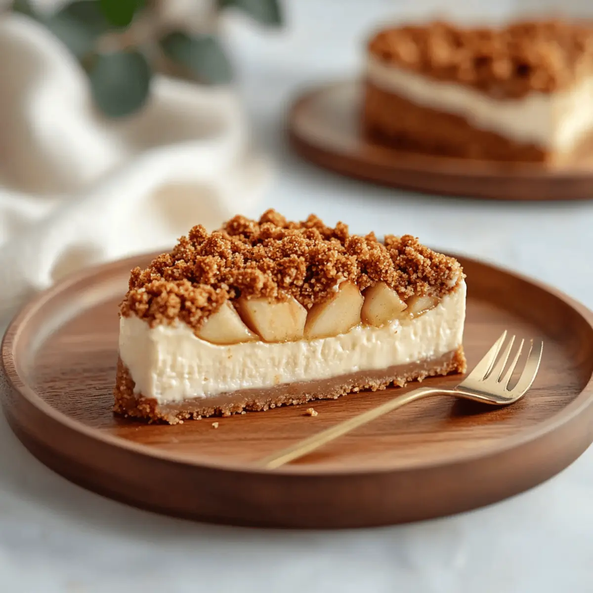 Vegan Apple Crumble Cheesecake