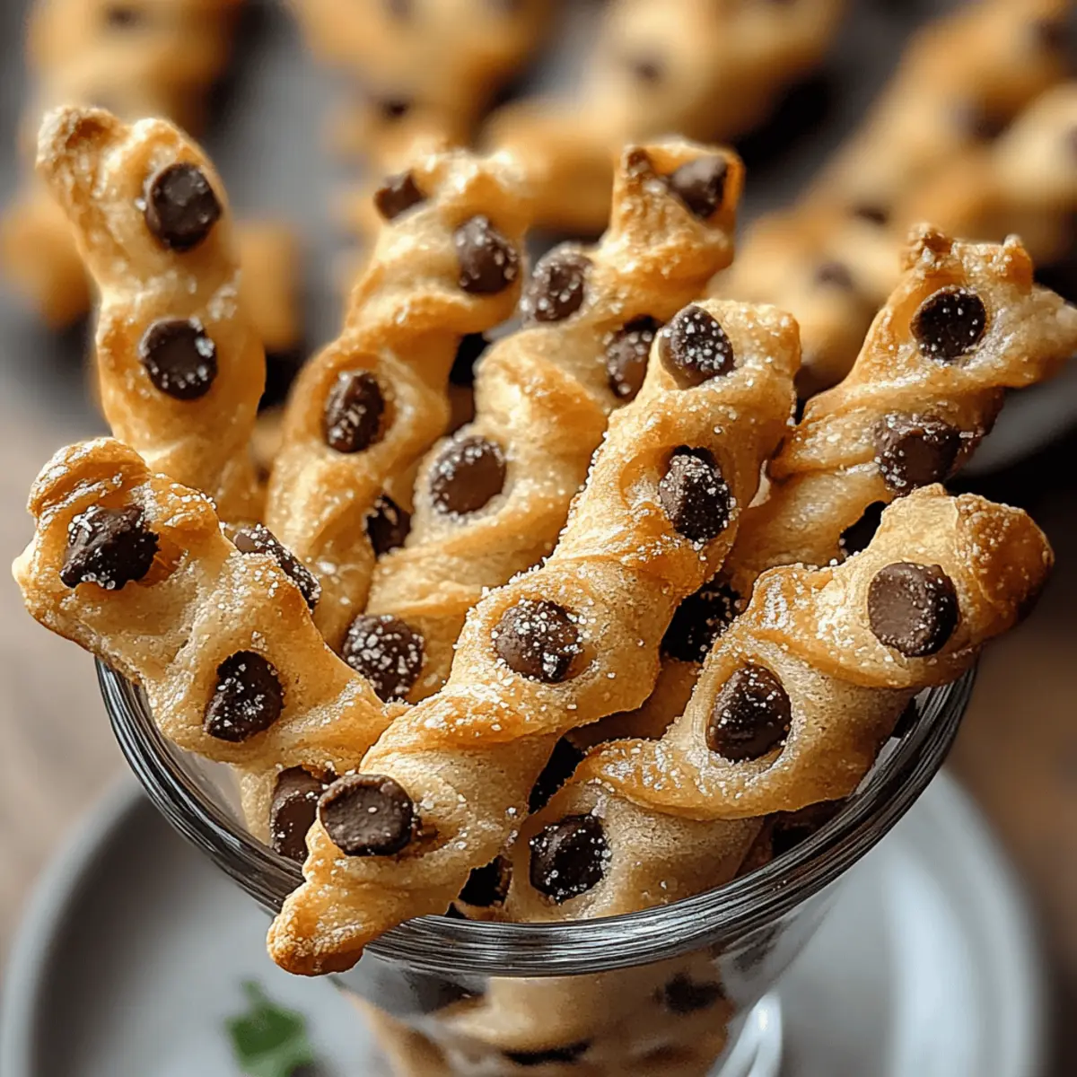 Chocolate Chip Cookie Dough Twists