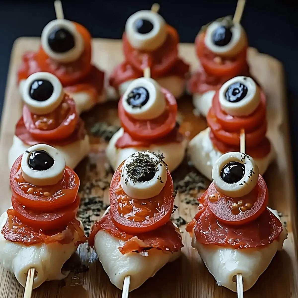 Salami Mozzarella Eyeballs