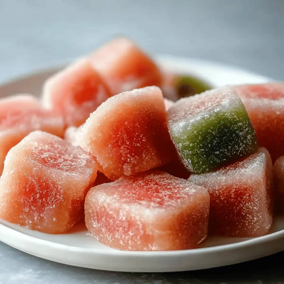 Watermelon Mochi
