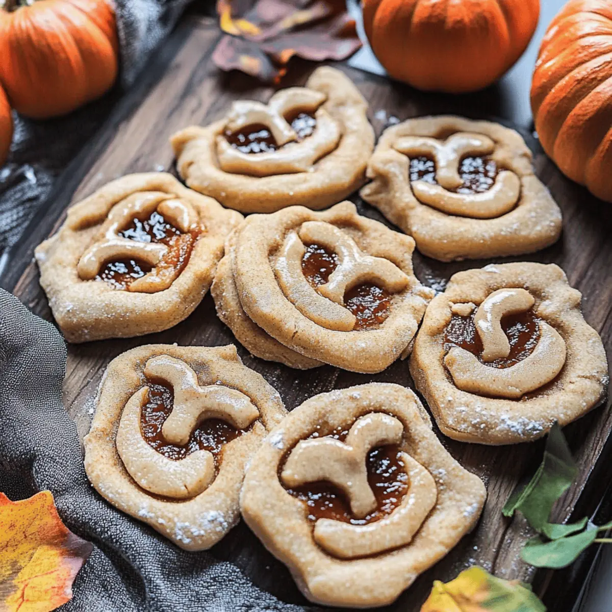 Milk Chocolate Stuffed Jack-O’-Lantern Cookies