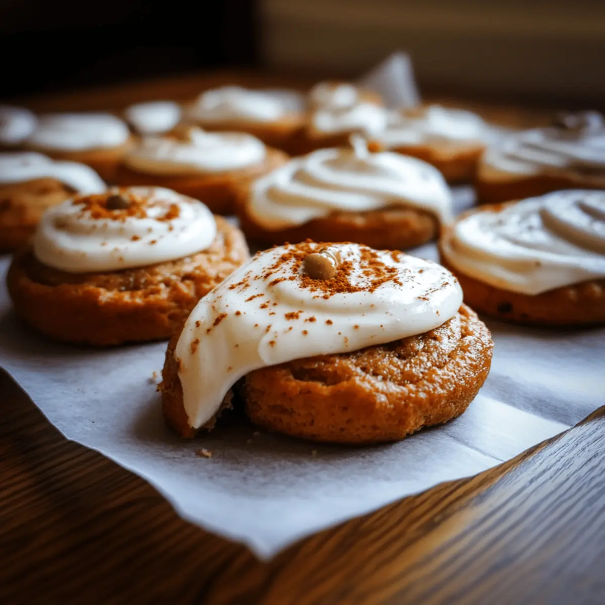 Pumpkin Sugar Cookies with Cream Cheese Frosting