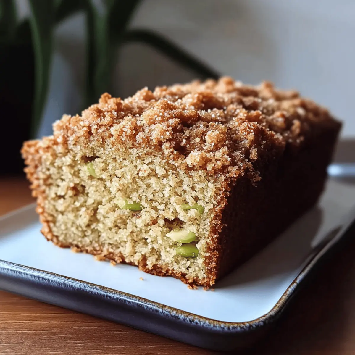 Cinnamon Streusel Topped Zucchini Bread