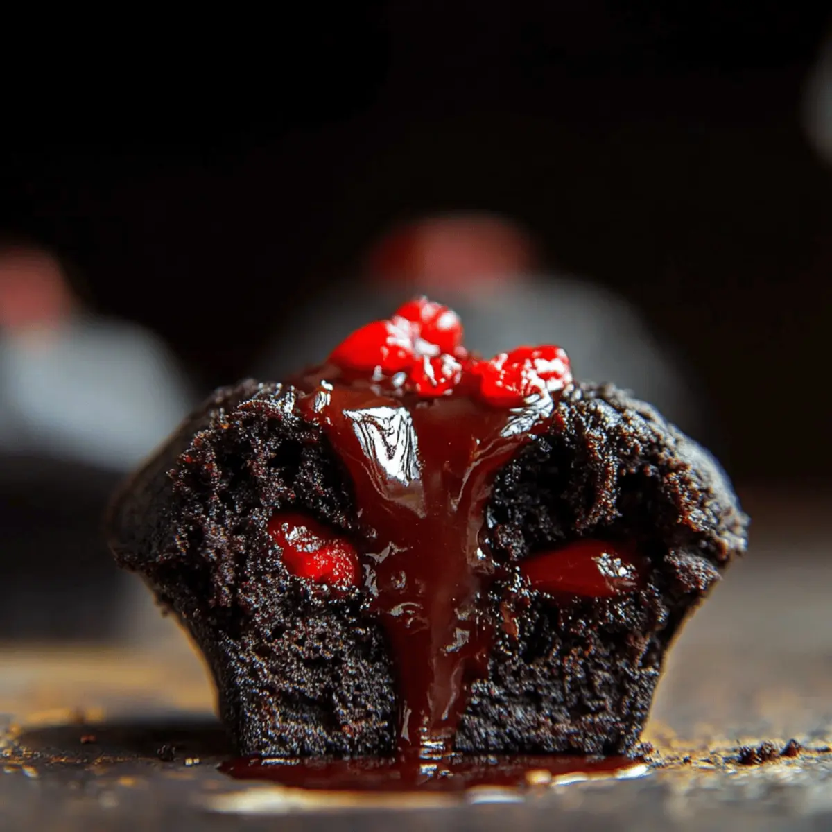 Bleeding Black Cupcakes