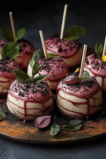 Forbidden Forest Blackberry Cheesecake Pops