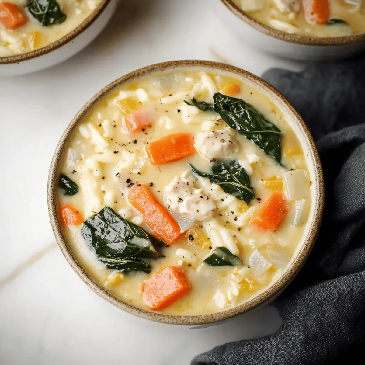 Creamy Turkey Orzo Soup