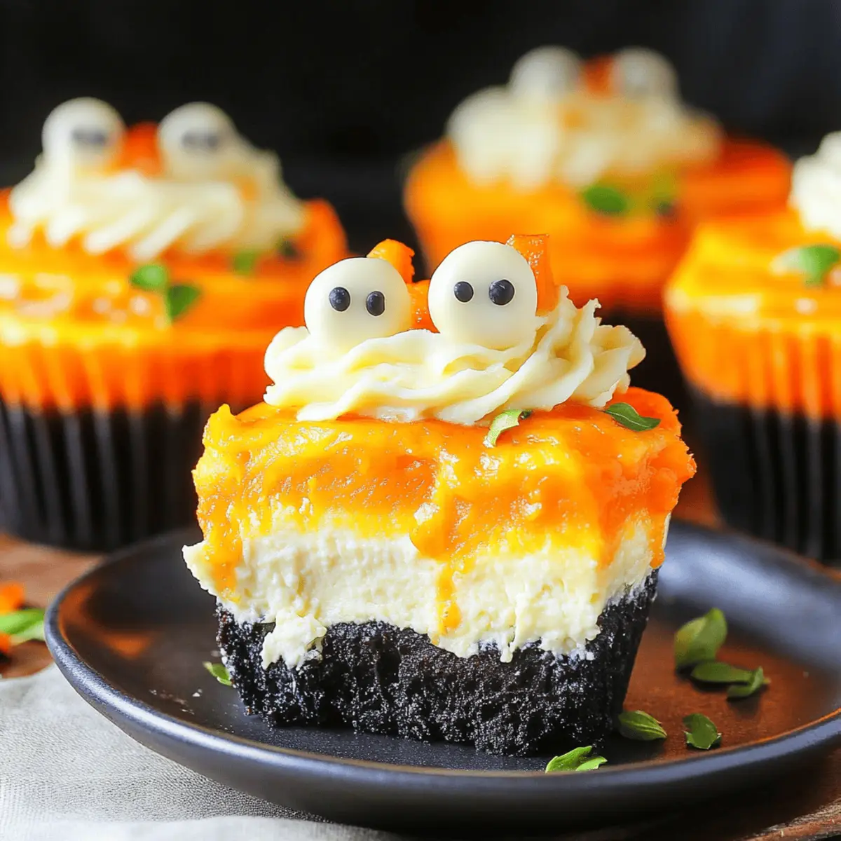 Mini Candy Corn Cheesecakes