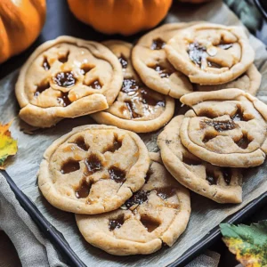 Milk Chocolate Stuffed Jack-O’-Lantern Cookies