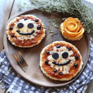 Halloween Mini Pizzas