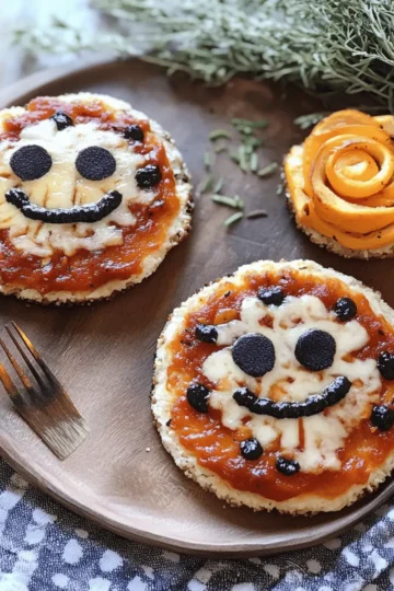 Halloween Mini Pizzas