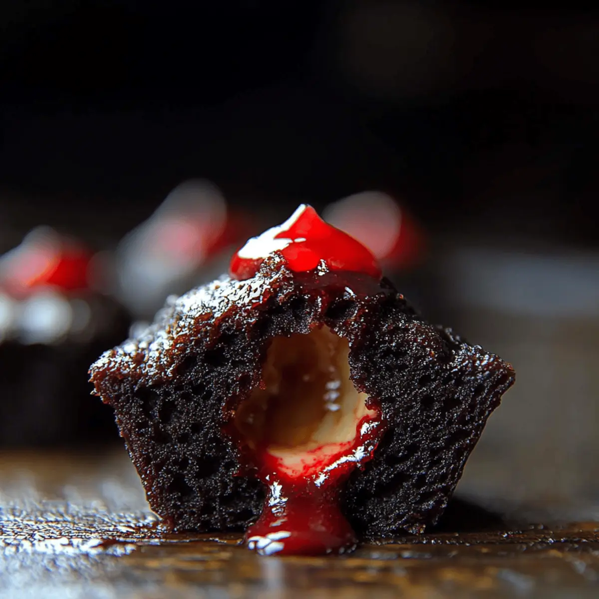Bleeding Black Cupcakes