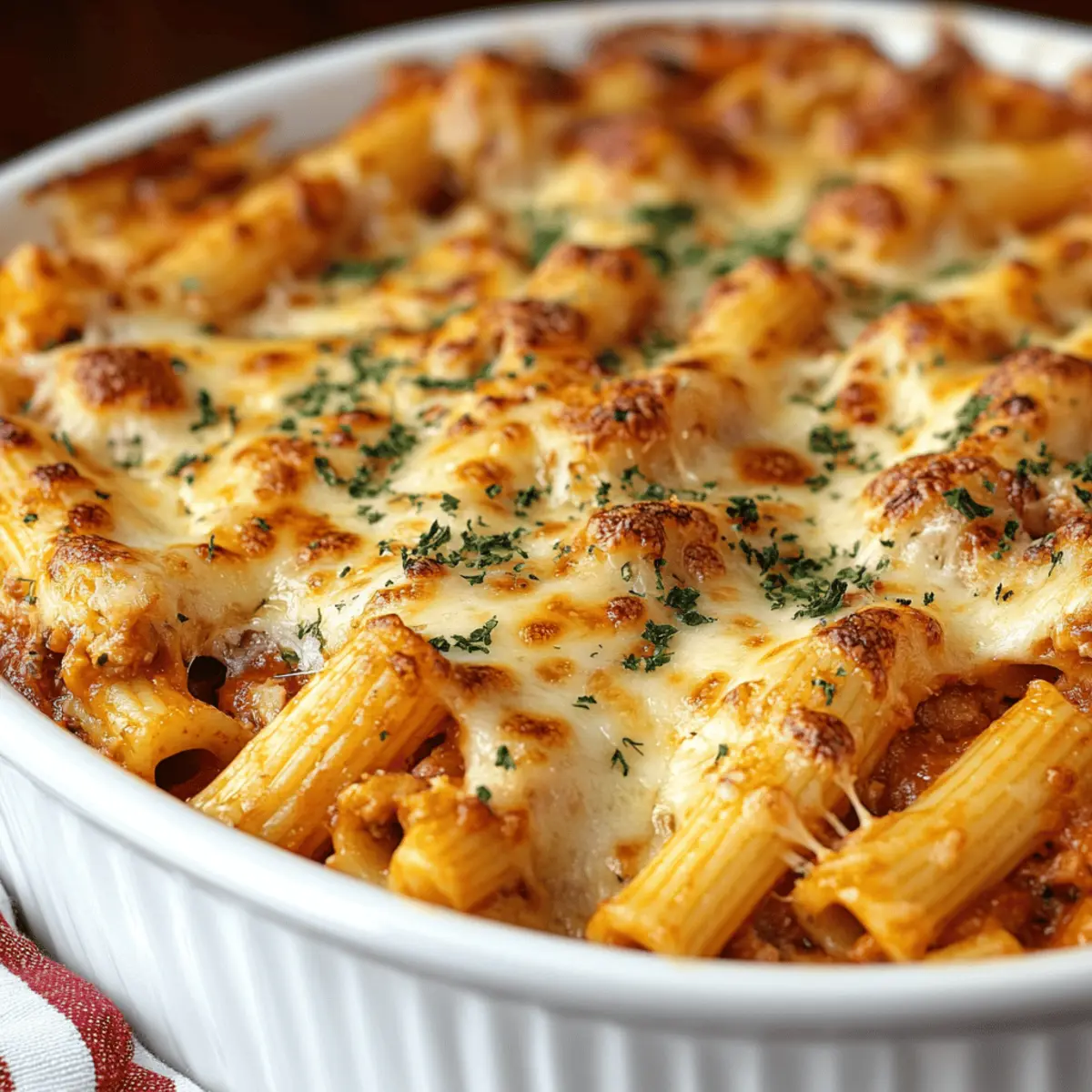 Cheesy Baked Rigatoni Pasta
