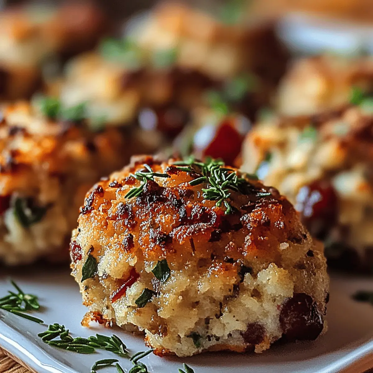 Cranberry Turkey Stuffing Balls