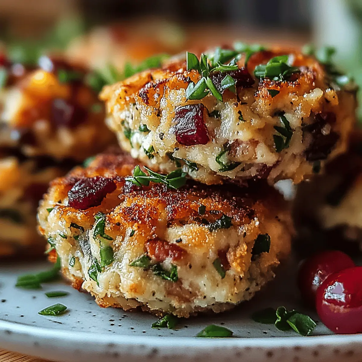 Cranberry Turkey Stuffing Balls
