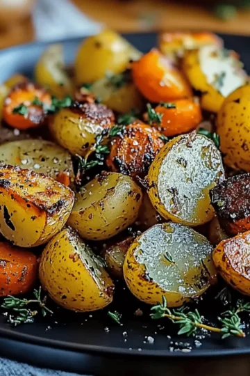 Garlic Herb Roasted Potatoes, Carrots, and Zucchini