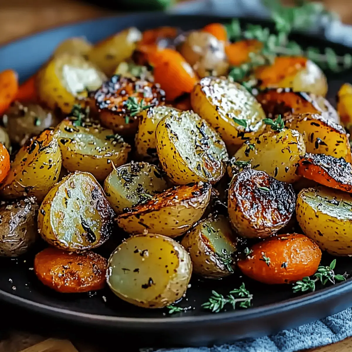Garlic Herb Roasted Potatoes, Carrots, and Zucchini