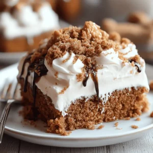 Gingerbread Poke Cake