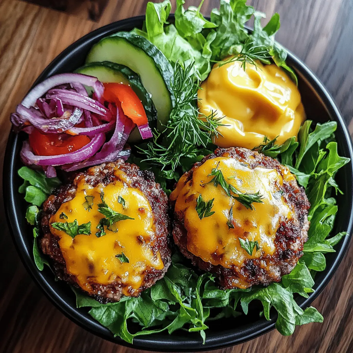 Grilled Juicy Burger Bowls