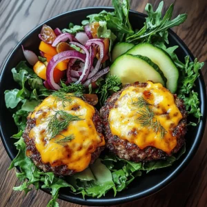 Grilled Juicy Burger Bowls