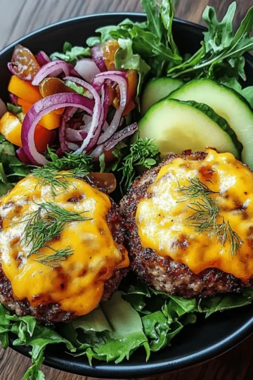 Grilled Juicy Burger Bowls