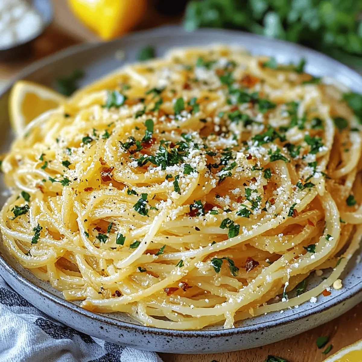 Italian Lemon Garlic Pasta