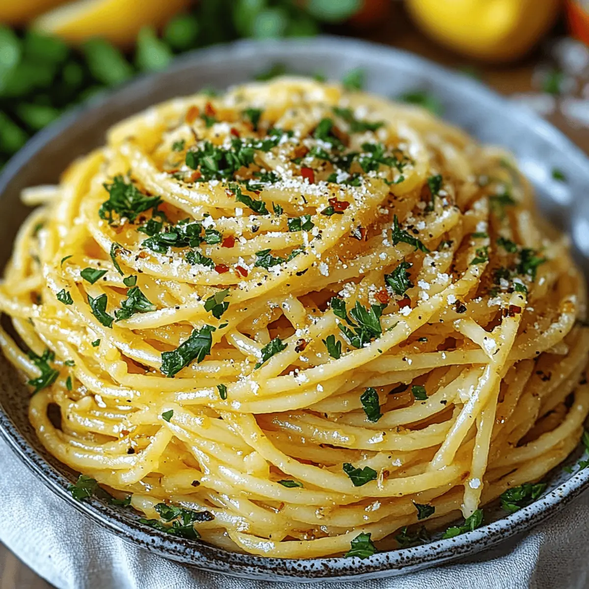 Italian Lemon Garlic Pasta