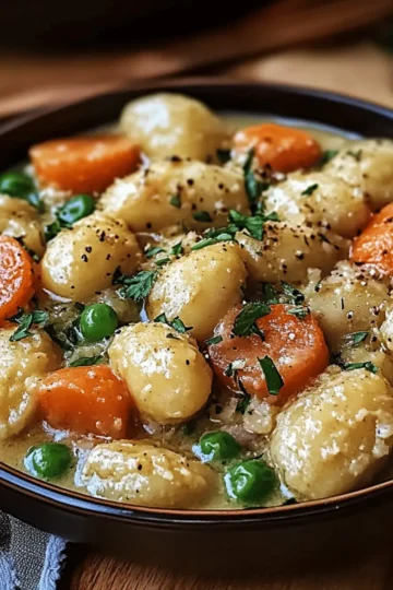 One Pot Gnocchi Chicken Pot Pie