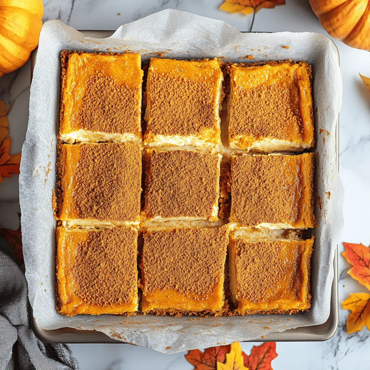 Pumpkin Cheesecake Bars
