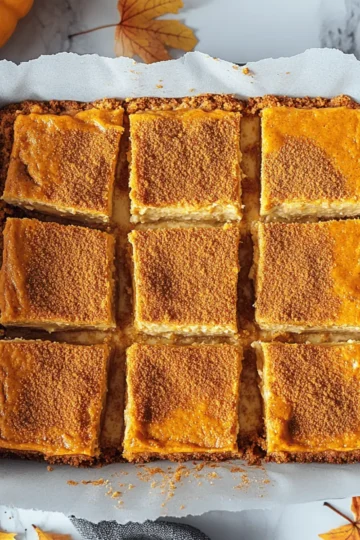 Pumpkin Cheesecake Bars