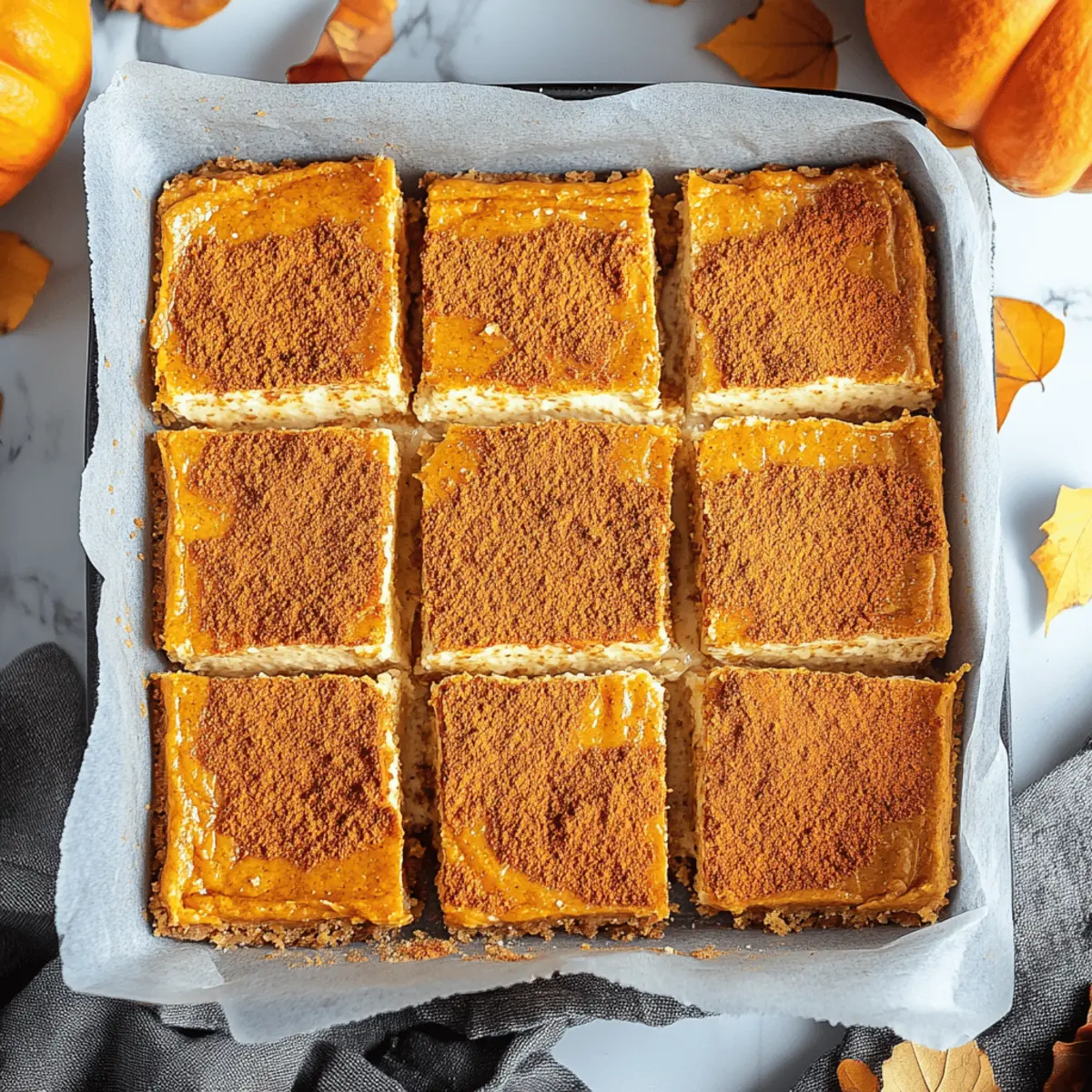 Pumpkin Cheesecake Bars