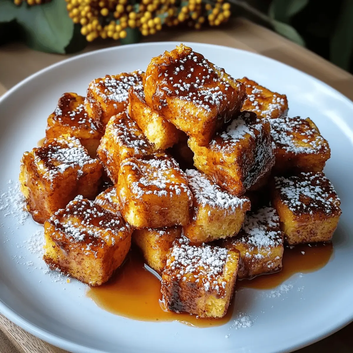 Pumpkin French Toast Bites