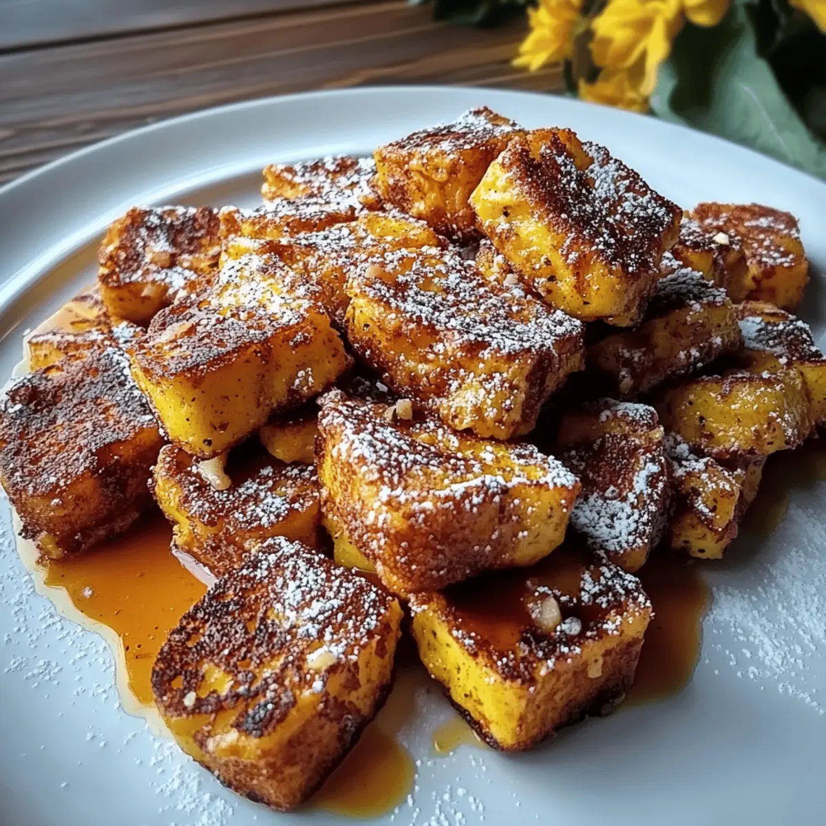 Pumpkin French Toast Bites