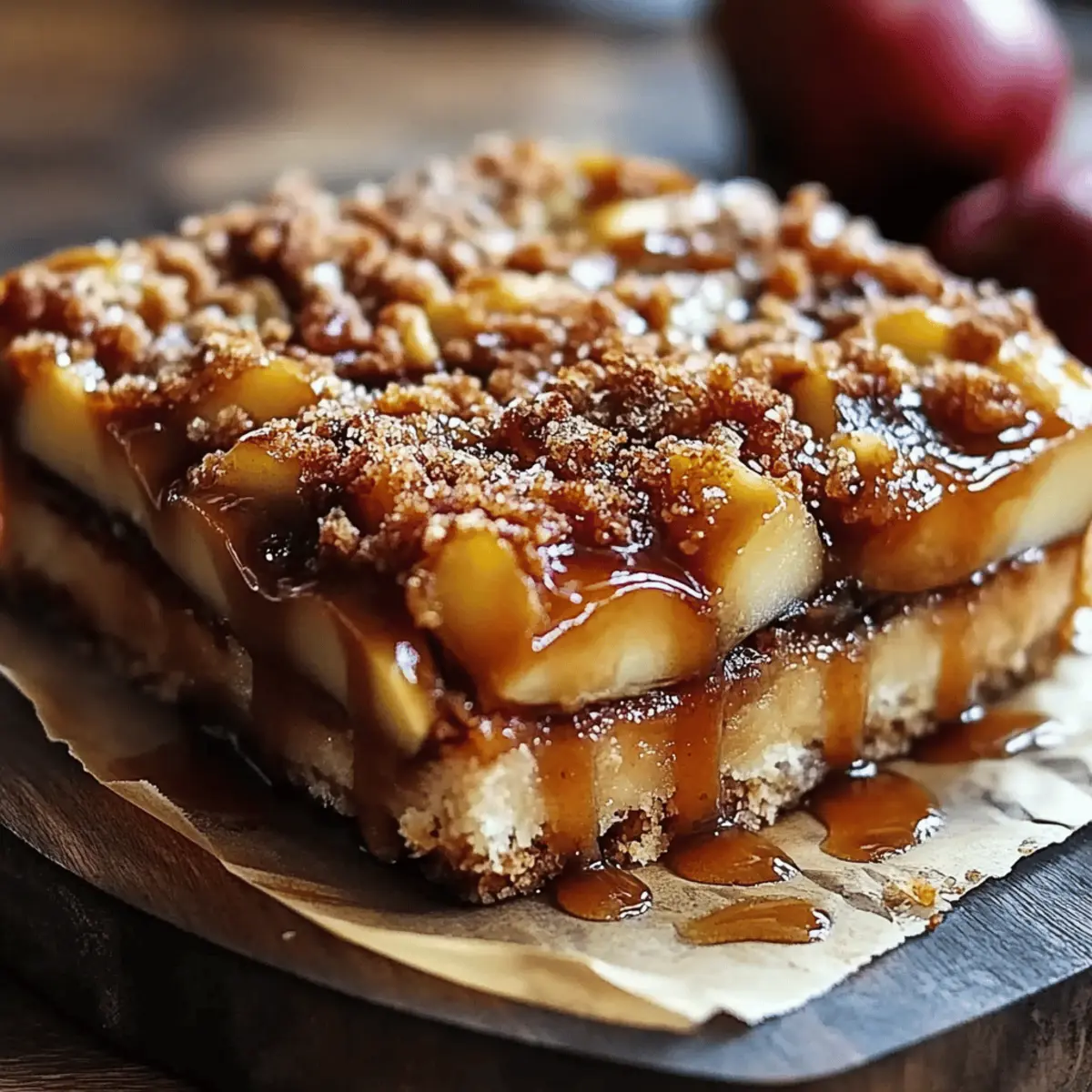 Salted Caramel Apple Bars