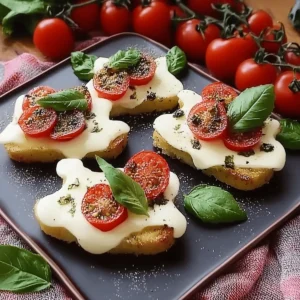 Caprese Crostini Ghosts