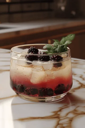 Blackberry Spider Soda Mocktail