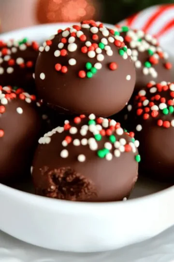 No Bake Holiday Oreo Truffles