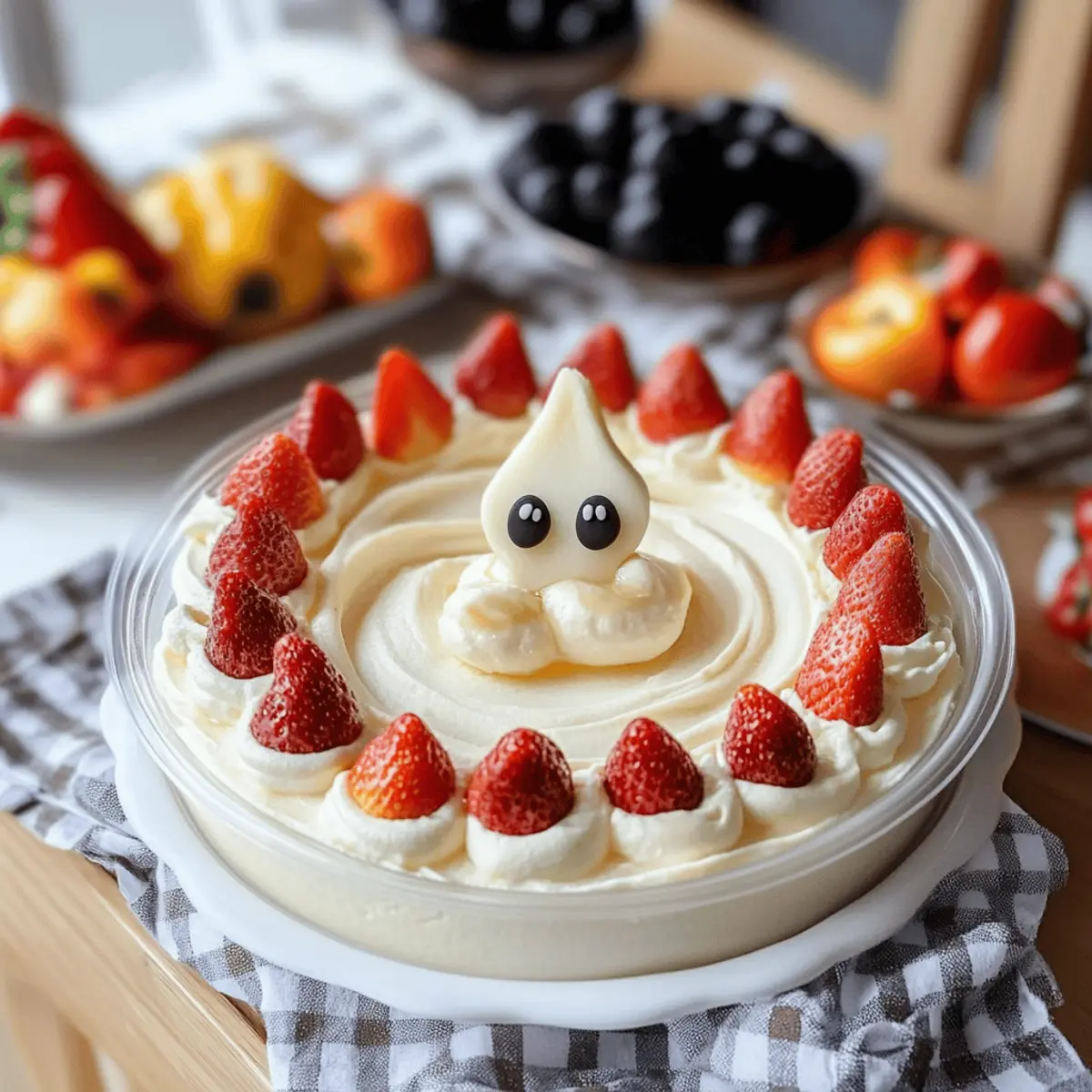 Ghostly Greek Yogurt Fruit Dip