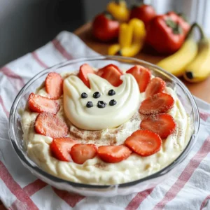 Ghostly Greek Yogurt Fruit Dip