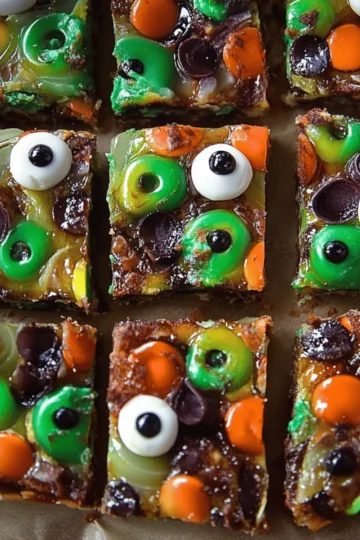 Halloween Rocky Road Slices