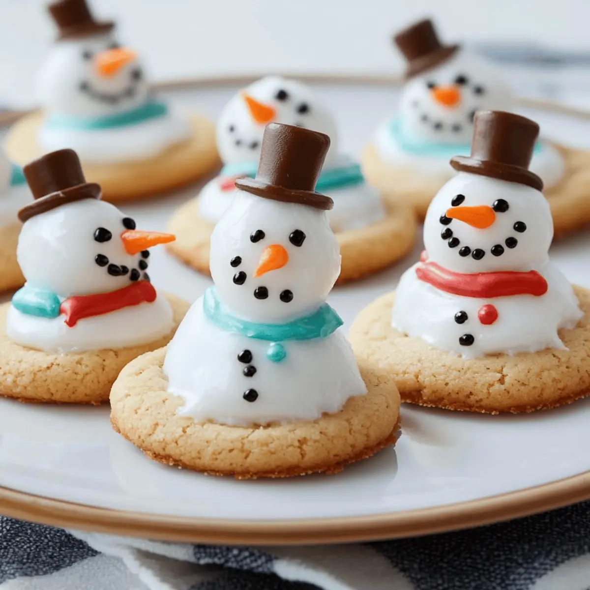 Melted Snowman Cookies