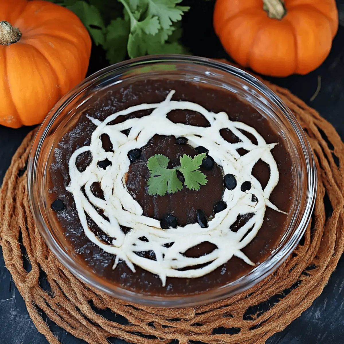 Spider Web Black Bean Dip