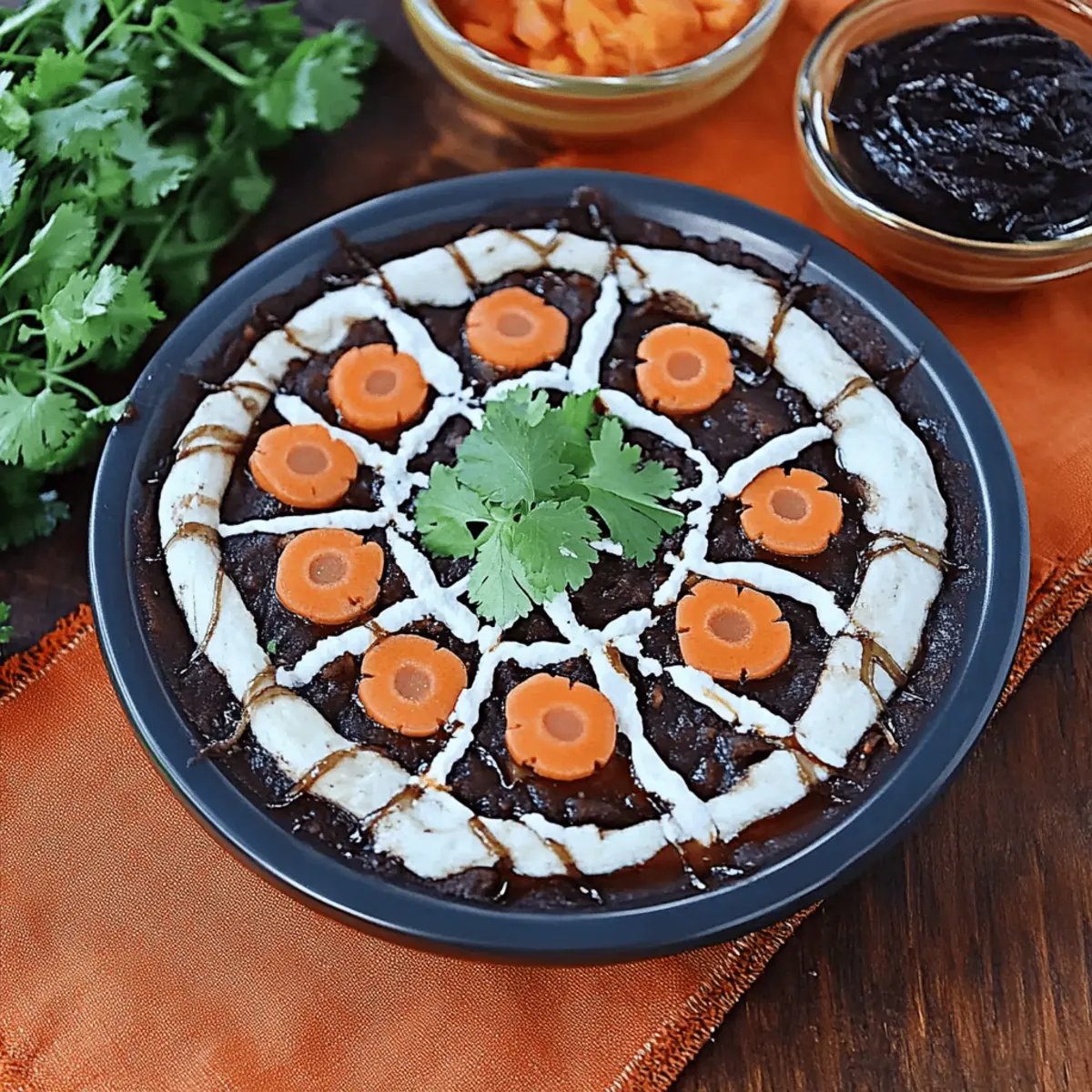Spider Web Black Bean Dip